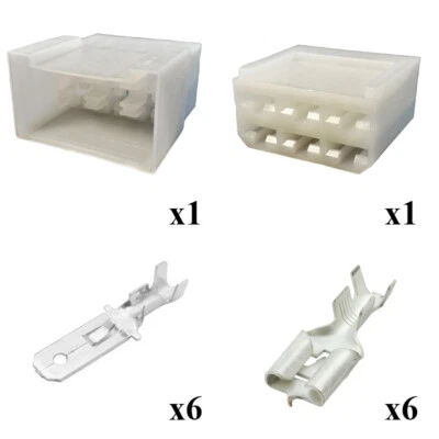 ERREBI GROUP Kit Connector Series 250 Faston 6,3 Male Female 6 Way