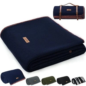 Molithe 100% Wool Blanket, 62" x 86", Warm, Thick, Washable, Military Wool Bl... - Picture 1 of 8