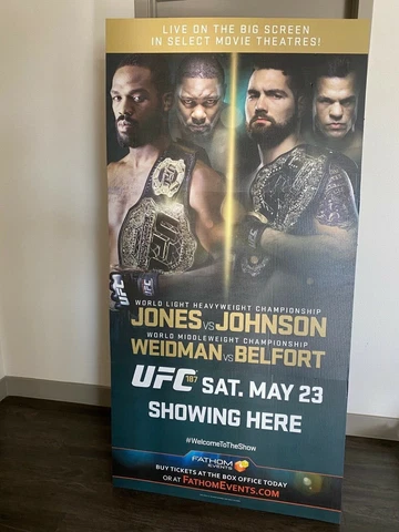 UFC 187 JON JONES RARE CARDBOARD CUT OUT MOVIE THEATRE FIGHT DISPLAY SIGN POSTER Cover