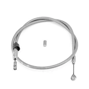 MOFUN 52" Stainless Steel Braided Upper Clutch Cable for Harley 16 18" Handlebar - Picture 1 of 6