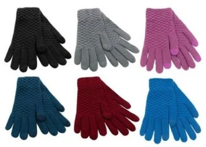 Women Foxbury Soft Jacquard Warm Touch Screen Winter Gloves GL537 - Picture 1 of 7