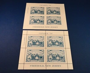 CENJEX 1978: - Freehold, New Jersey: Show Souvenir PROOF & Stamp Sheet - Picture 1 of 7