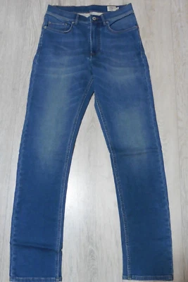 FAHERTY MENS 29 X 32 STRETCH TERRY JEANS PANTS 5-POCKET BLUE DENIM SLIM STRAIGHT - Image 1 of 4