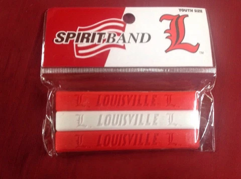 Louisville Cardinals YOUTH Baller Bands Bracelets Wristbands 3 Pack New LAMAR Cover