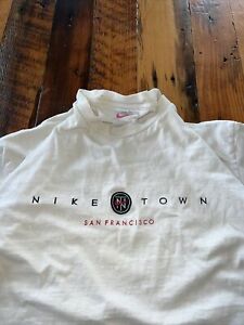 Vintage Nike Town San Francisco T-Shirt Center Swoosh Distressed 90s XL