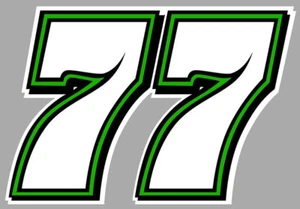 NUMMER 77 RACING NASCAR MOTO GP MOTO CROSS AUFKLEBER STICKER NU017 - Bild 1 von 1