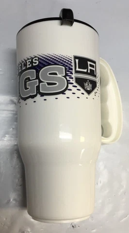 Los Angeles Kings NHL 16 Oz Commuter Travel Auto Mug with Lid Cover
