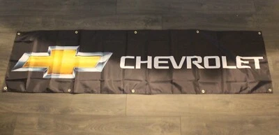 Chevrolet Banner Flag Big 2x8 feet Chevy Mechanic Garage Repair Shop Man Cave  - Image 1 of 4