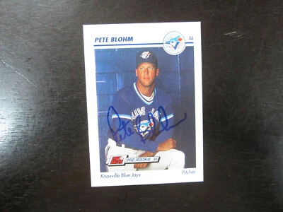 1991 Line Drive # 351 Pete Blohm Autograph Signed Card (B) Knoxville Blue Jays - Image 1 of 2
