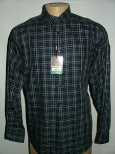 NEW WT KIRKLAND SIGNATURE CASUAL SHIRT SIZE M 100%COTTON BLUE WHITE STRIPED #120 - Picture 1 of 7
