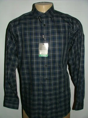 NEW WT KIRKLAND SIGNATURE CASUAL SHIRT SIZE M 100%COTTON BLUE WHITE STRIPED #120 - Image 1 of 4