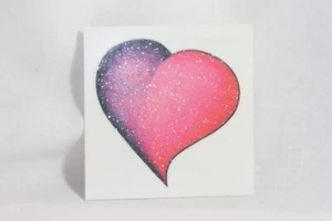 Temporary Tattoo (new) GLITTER HEART - Picture 1 of 2