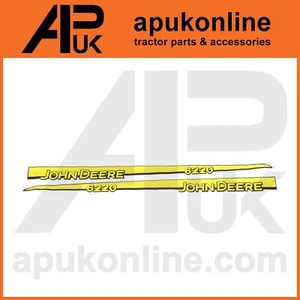 Hood Bonnet Decal Sticker Vinyl Set for John deere 6220 Tractor - Picture 1 of 2