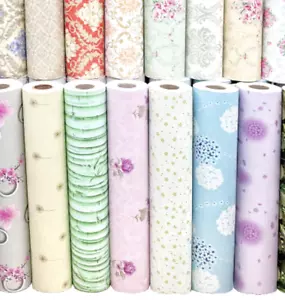 Mixed Pack of Sticky Back Plastic Floral Brick Wood Wallpaper PVC Vinyl Fablon - Picture 1 of 19