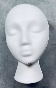 Styrofoam Head Female Womens Wig Hat Form White Holder Display Hair Foam 10 inch - Picture 1 of 10