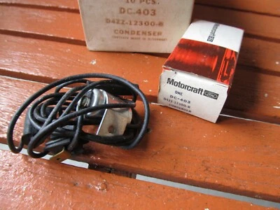 NOS Motorcraft  D4ZZ-12300-B Ignition Condenser 1974 Ford Mustang II 2.8L-V6 - Image 1 of 2