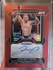 2023 Prizm UFC Jake Matthews Rookie Red Auto SSP /49 #SA-JMT Clean! Mint 💎🔥
