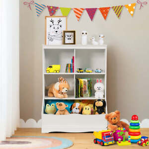 NNECW 3-Tier Wooden Bookshelf with Spacious Storage Space for Playroom Bedroom