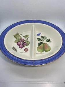 Wedgwood Sarah's Garden Queens Ware Divided Serving Dish Blue Band - Picture 1 of 9