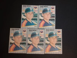 5 ct lot of 1989 Donruss Craig Biggio Rookie Cards RC Astros - Picture 1 of 1