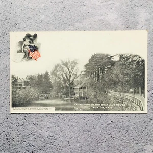 Postal de colección Taunton River and Boat Club House Massachusetts sin usar - Imagen 1 de 6