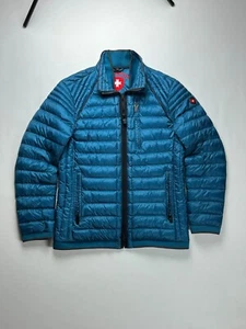 Wellensteyn Men’s Puffer Jacket Blue Size M Winter Alpine Luxury - Picture 1 of 9