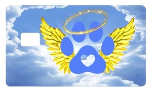 Dog Angel Remembrance Credit Card Decal - Picture 1 of 1