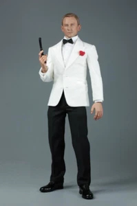 1/6 Agent James Bond 007 White Tuxedo Clothing Set For 12" Hot Toys Male Figure - Picture 1 of 9