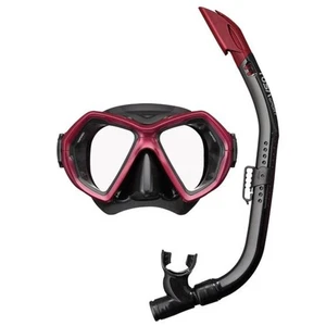 Tusa X-Plore Mask/Snorkel Combo, Black/Metallic Red - Picture 1 of 1
