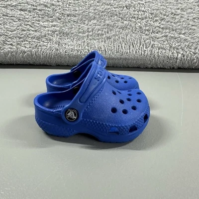 Crocs Clog Shoes Baby Size 2 / 3 Blue Classic Slip On Gator Crocodile - Image 1 of 4