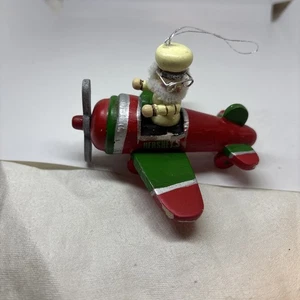 1988 HERSHEY'S KURT ADLER SANTA ELF FLYING PLANE ORNAMENT - Picture 1 of 5