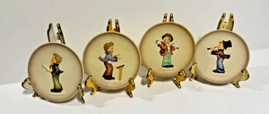 Hummel Goebel Mini Plates “Little Music Makers” Raised/Embossed Images Set Of 4 - Picture 1 of 15