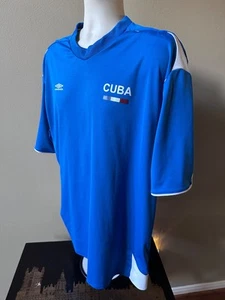Umbro Cuba Herren Fußball Kurzarm Blau Trikot (XL) - Bild 1 von 7