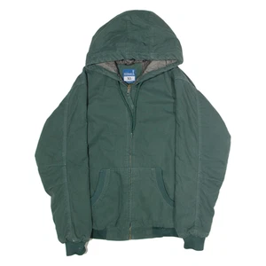 RK BRAND Womens Workwear Jacket Green Canvas Hooded XL - Picture 1 of 6
