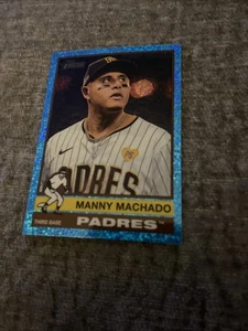 2025 Topps Heritage - Manny Machado #330 Chrome Light Blue Sparkle Refractor - Picture 1 of 2