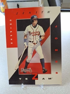 1998 Pinnacle Zenith Z-Team 5 X 7 Chipper Jones #8 HOF JUMBO - Picture 1 of 2