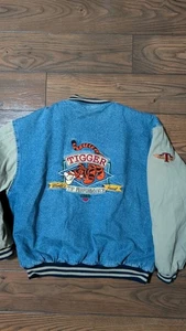 Chaqueta Bomber Vintage Años 90 Disney Bordada Tigger Varsity Denim XL - Imagen 1 de 8