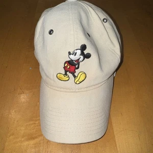 Disney Adult Mickey Mouse Adjustable Metal Buckle Hat Gray Baseball Cap - Picture 1 of 8