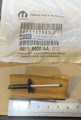 2013-2026 Mopar Blind Bulb Multiuse  Rivet 6510520AA Genuine  12 PACK SEE LIST - Image 1 of 4