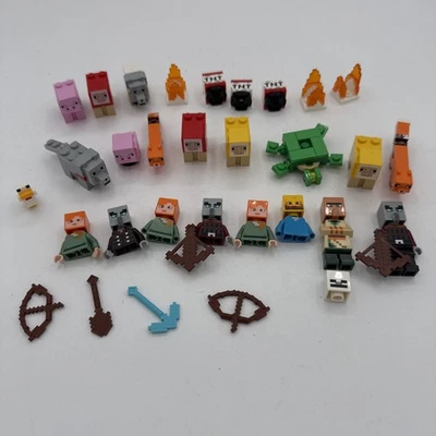 Minecraft Lego Lote Mixto Mini Figuras Animales TNT Armas Foto 1 de 4