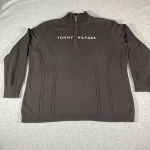 Vintage Tommy Hilfiger Damen Plus Pullover 2XL 1/4 Zip Baumwolle Preppy Classic Y2K - Bild 1 von 14