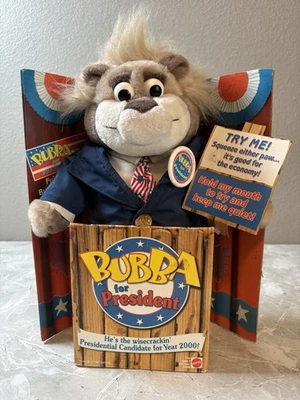 Vintage Bubba for President Presidential Candidate Plush Bear Talking Toy 1999 - Image 1 of 4