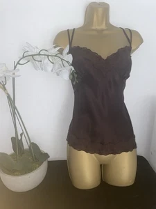 coast pure silk brown cami lounge top size 14/16 - Picture 1 of 11