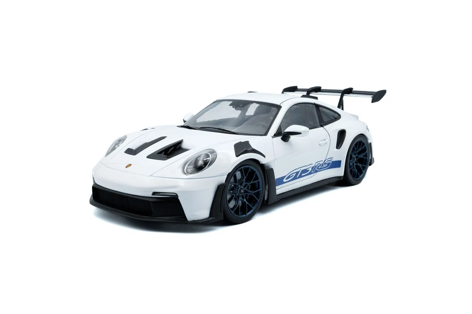 Porsche 911 GT3 RS white with blue stripes 2024 - Imagen 1 de 1