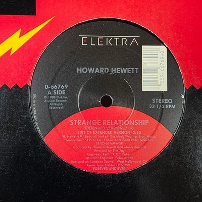 Howard Hewett - Strange Relationship 12" Record 1988 Elektra R&B 33RPM - Image 1 of 2