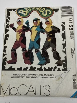McCall's Pattern 6155  Battletoads Toads Costume Child Medium 7/8 Cut Verified - Image 1 of 3