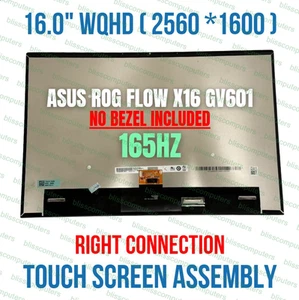 16" Asus Rog Flow X16 GV601R 2560x1600 LCD Touch Screen Assembly B160QAN02.S - Picture 1 of 9