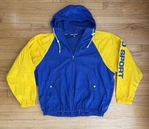 Chaqueta Polo Sport Ralph Lauren de Colección Años 90 Cremallera Completa M ColorBlock Amarillo Azul - Imagen 1 de 10