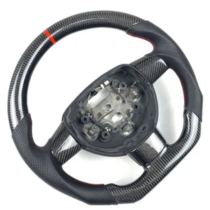 Steering Wheel For For Focus MK2 2008 - 2011 Carbon Fiber Custom Red Stripes - Picture 1 of 3