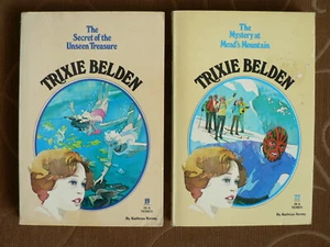 Vtg TRIXIE BELDEN #19 22 Mystery Unseen Treasure Mead's Mountain CAMEO OVAL VG - Bild 1 von 4